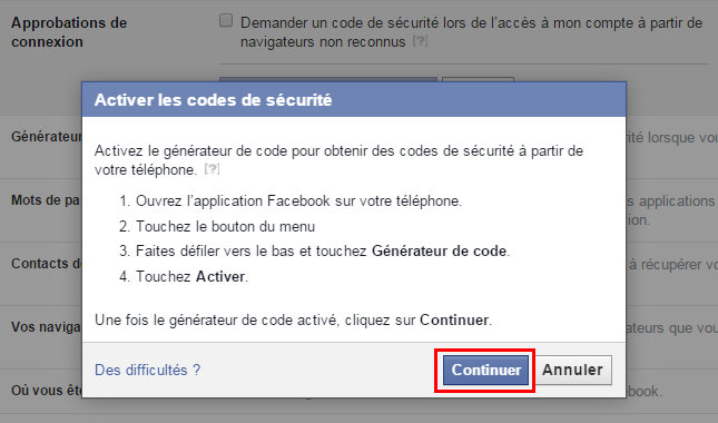 Facebook activer les codes de sécurité 271215.jpg