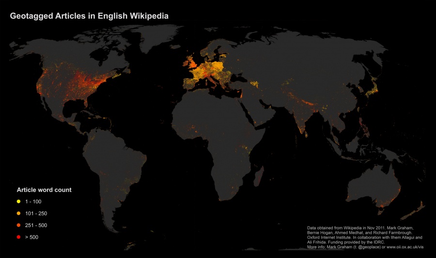 Wikipedia Geotagged English Articles - Souce CC - http://geography.oii.ox.ac.uk